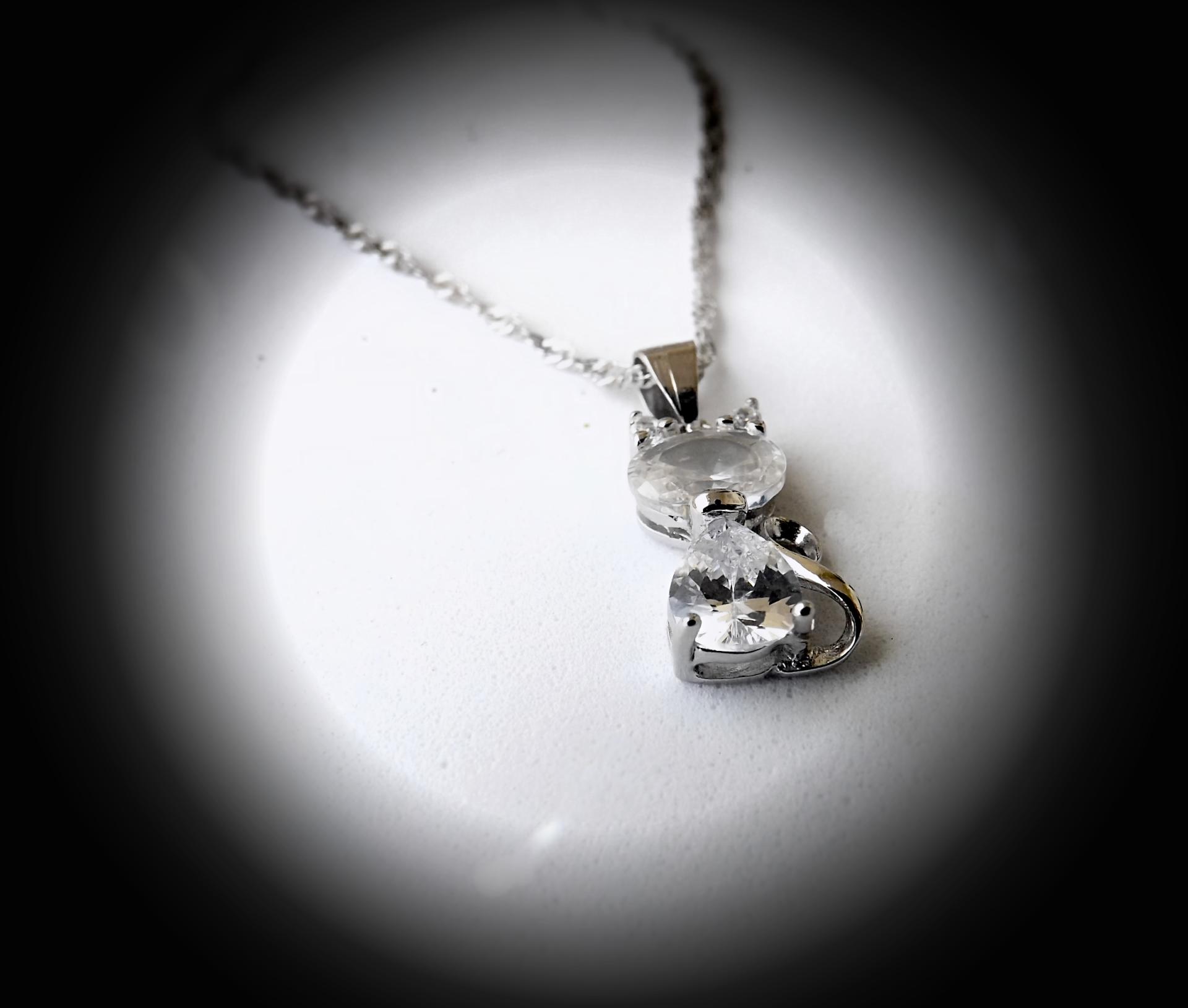 Cool For Cats - Kitten Pendant in Austrian Crystal