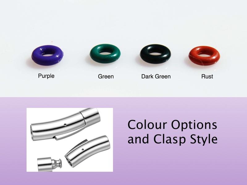 Clasp and colour options