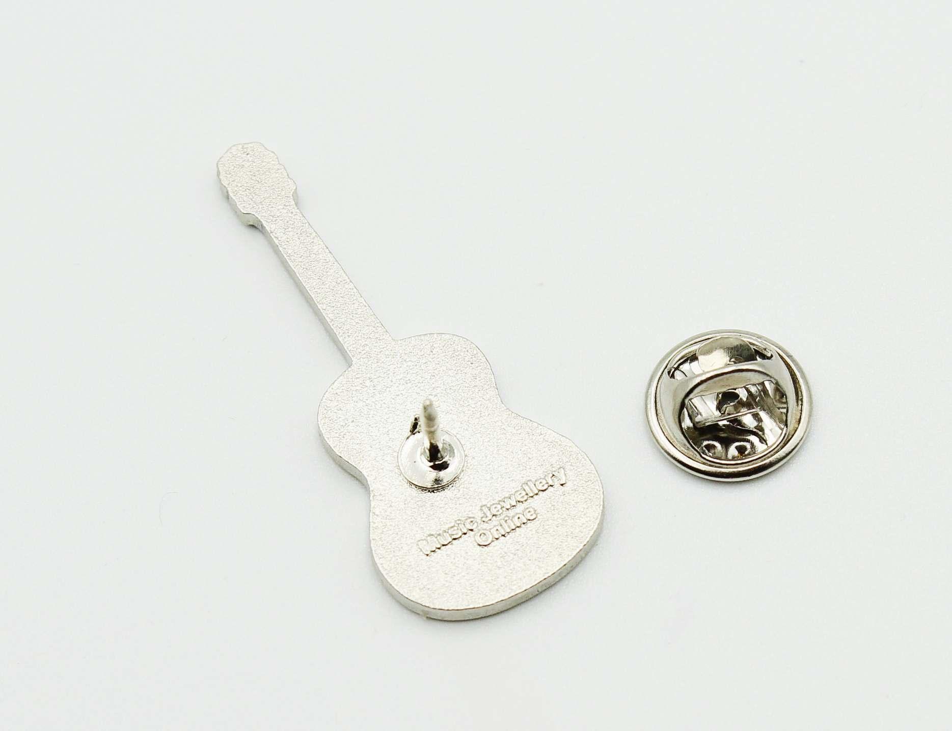 Classical Acoustic Guitar Pin Badge