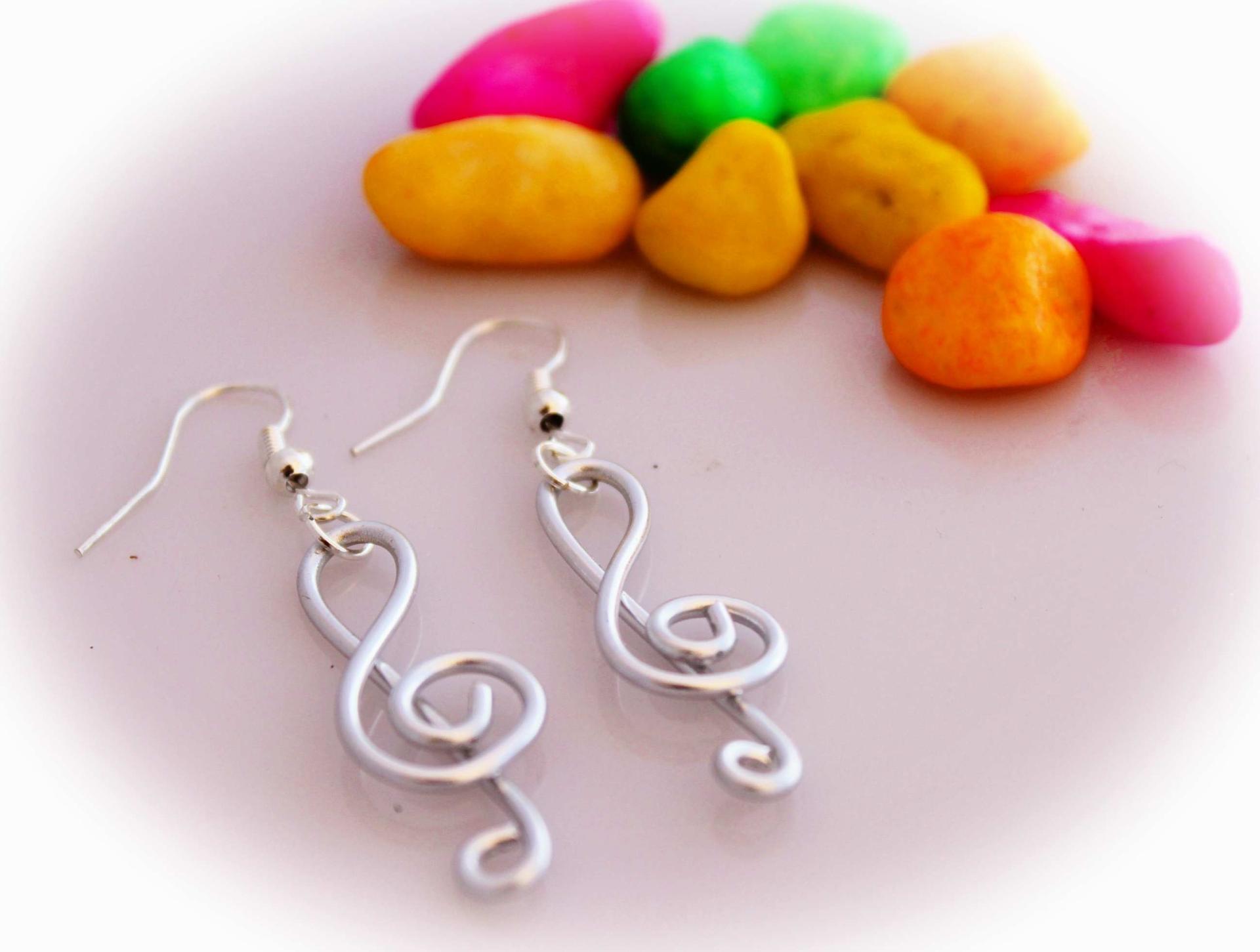 Music Note Drop Earrings