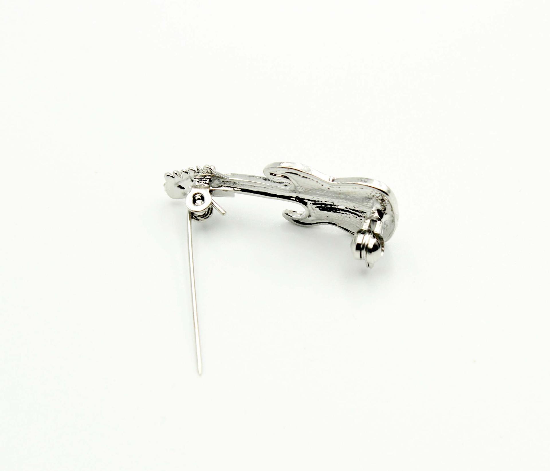 Crystal Guitar Brooch