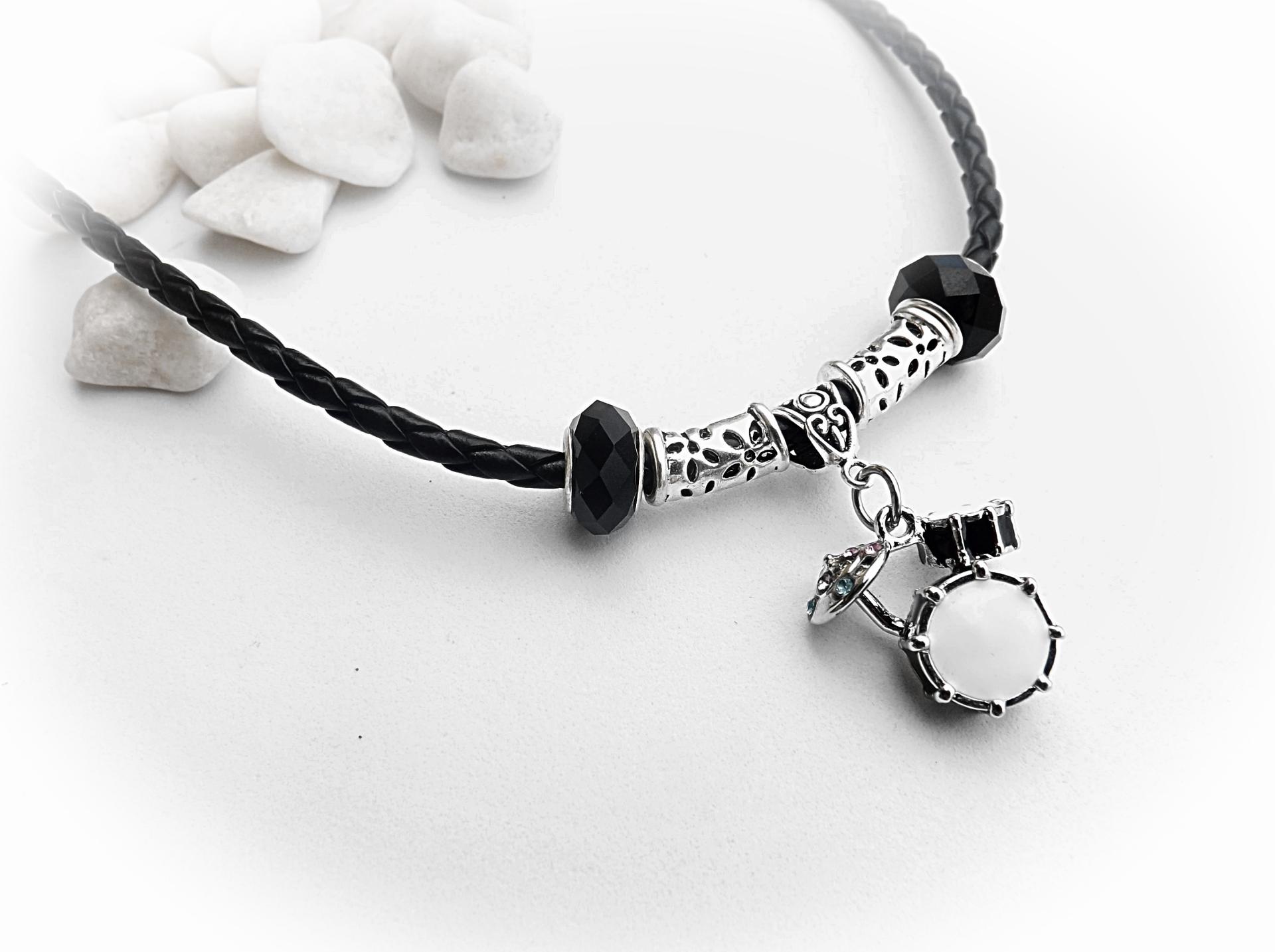 Drum Kit Necklace in Black & White - Customisable!