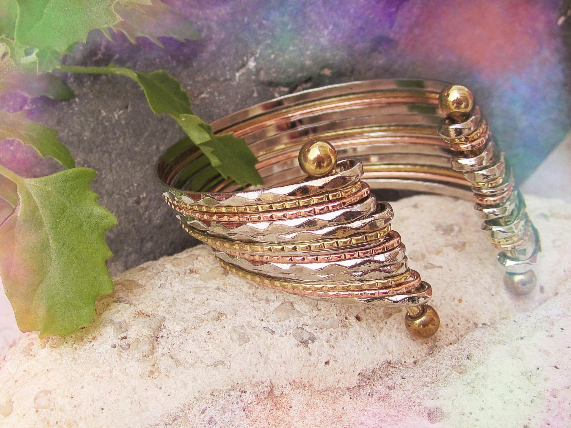 Ethnic Copper Twisted Cuff Bangle