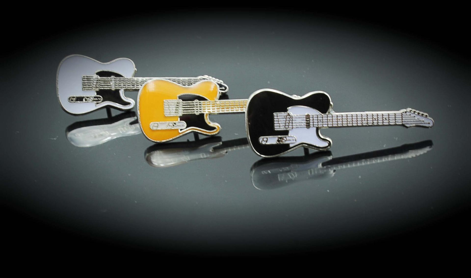 Fender Telecaster Guitar Pin - White, Yellow or Black