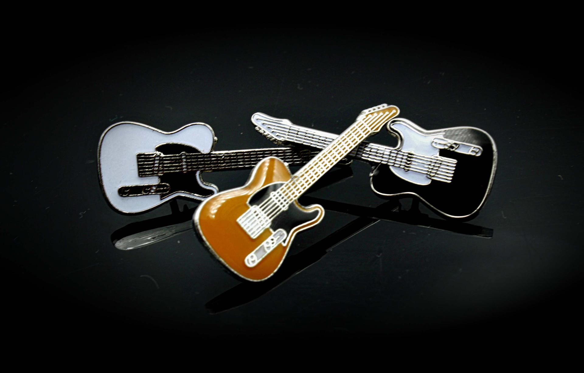 Fender Telecaster Guitar Pin - White, Yellow or Black