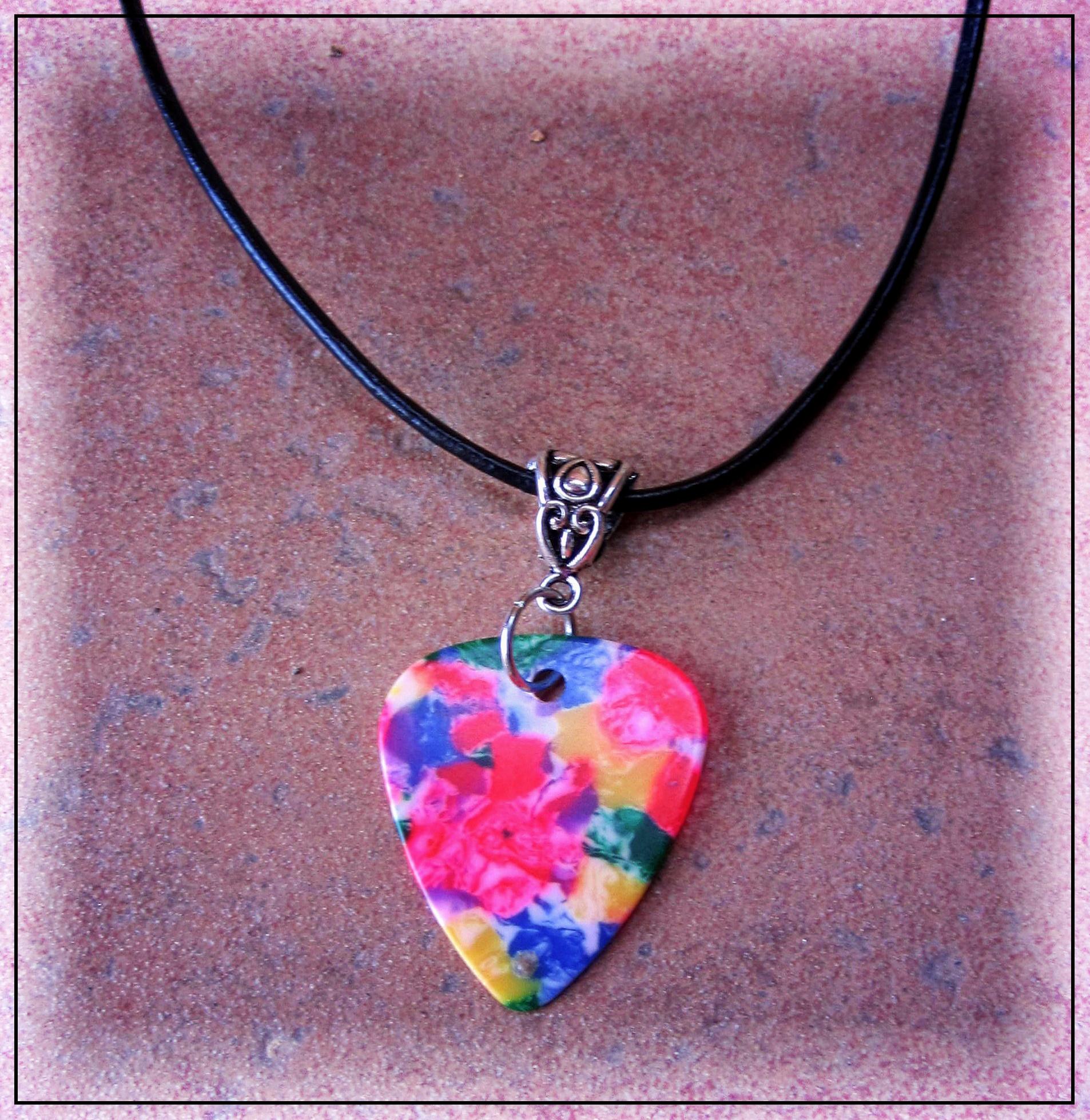 Retro Guitar Pick Necklaces