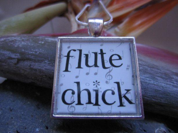 Flute chick resin pendant