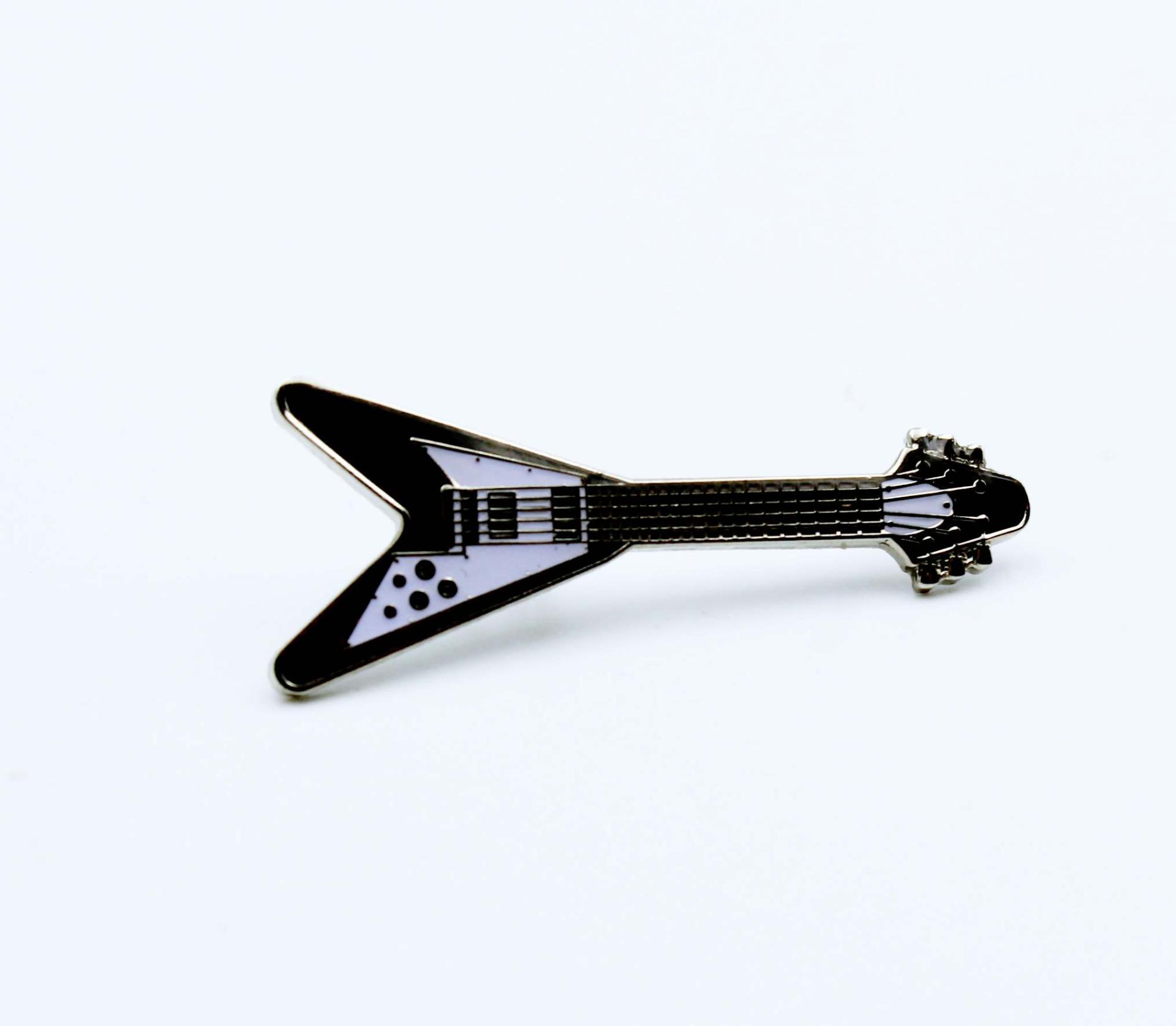 Gibson Flying V Style Guitar Pin Badge