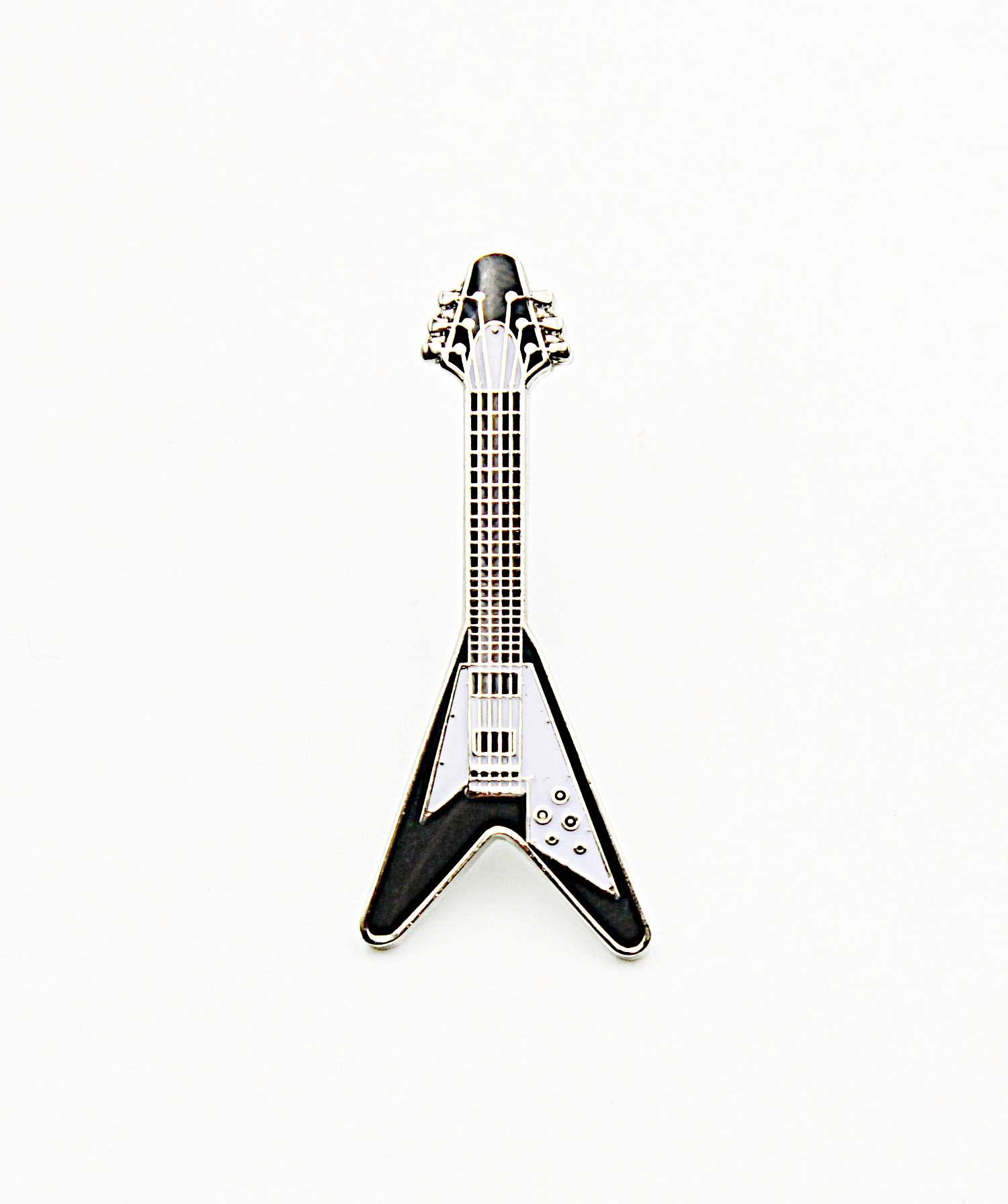 Gibson Flying V Style Guitar Pin Badge