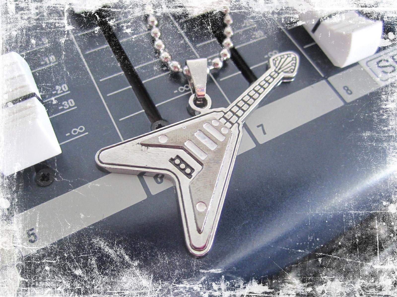 Guitar Pendant Flying V Style" funky tubes" style