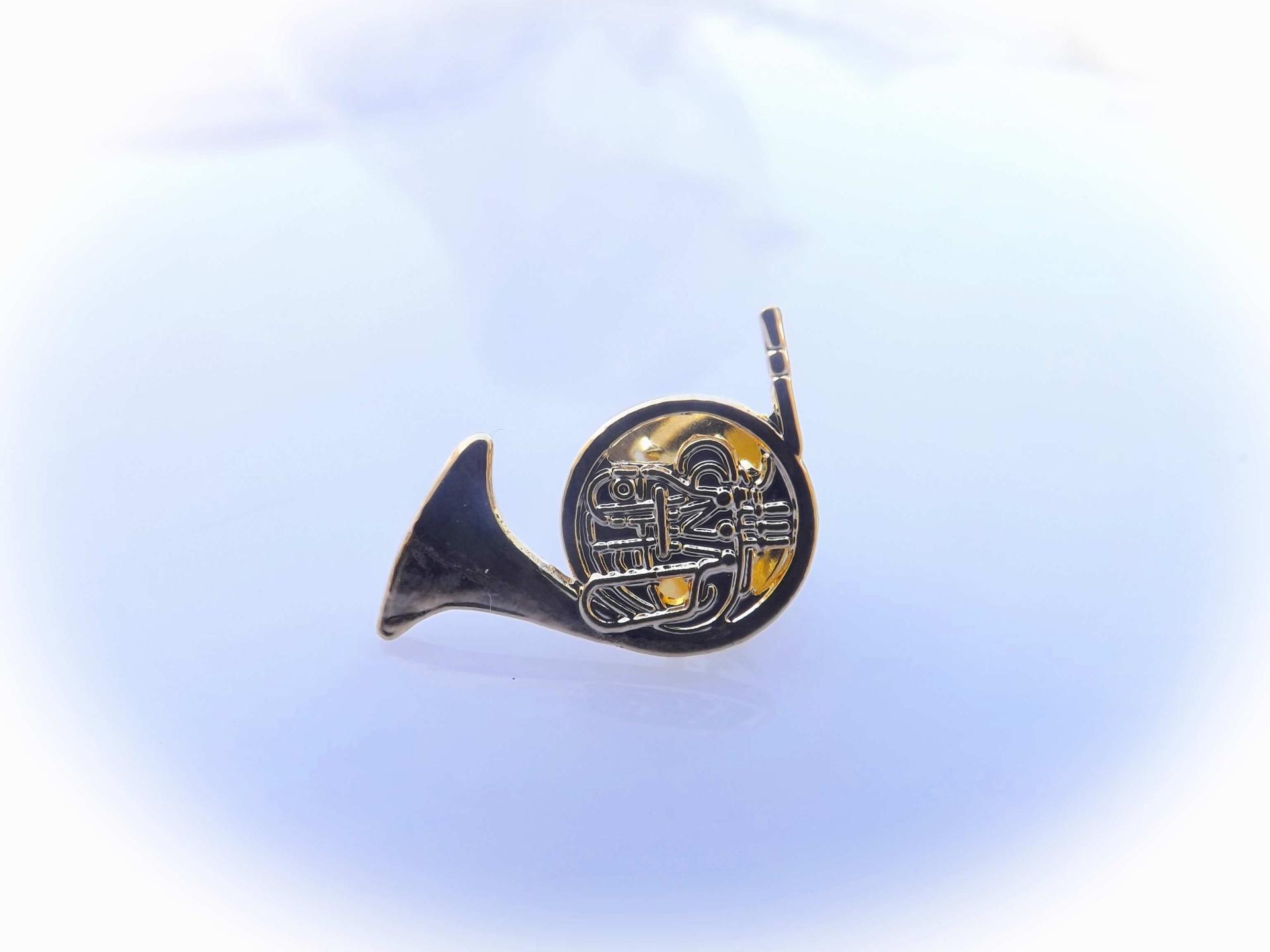 French Horn Pin Brooch