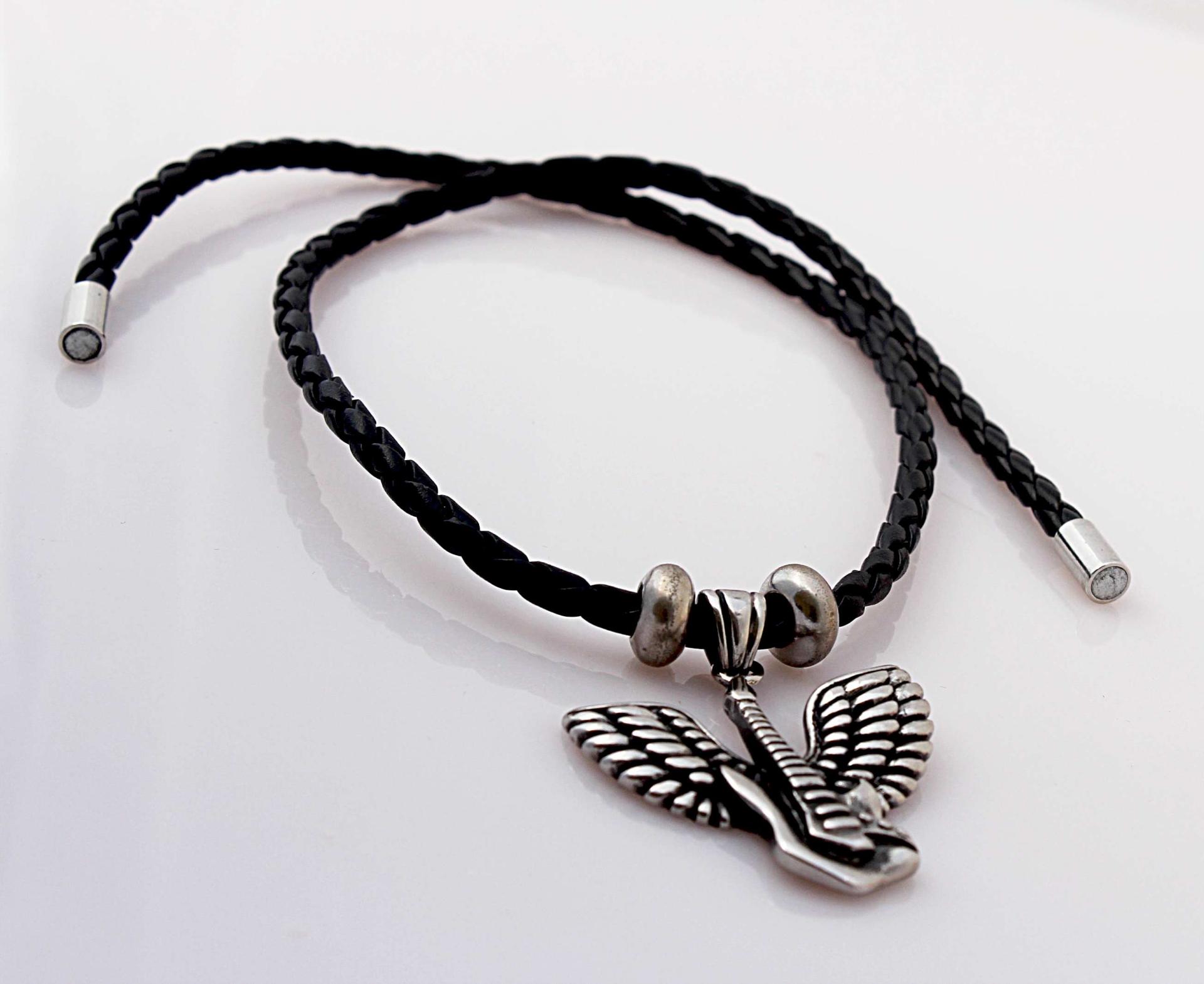 Guitar With Guardian Angel Wing Biker Music Pendant  - Customise!