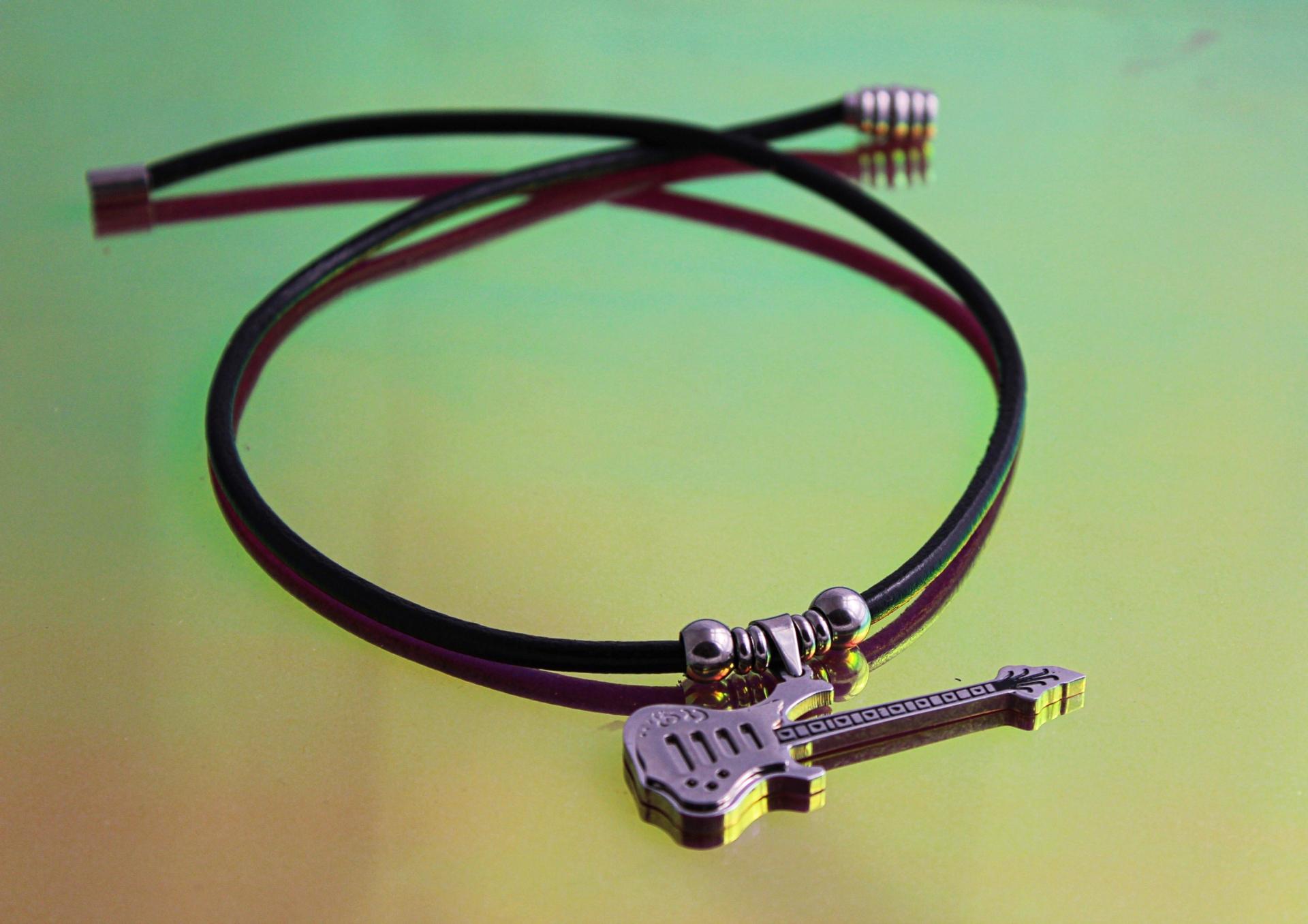 Leather & Steel Guitar Choker - Customisable!