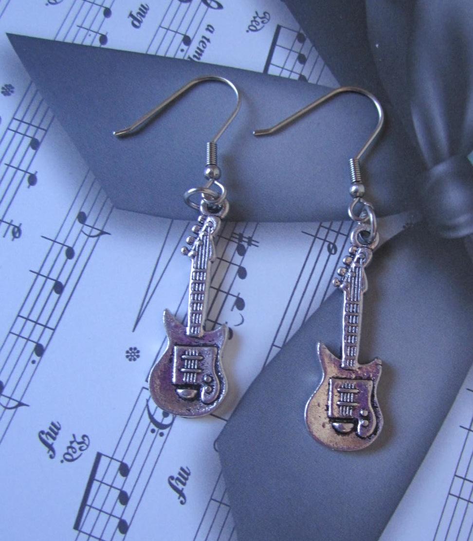 Guitar Drop Earrings