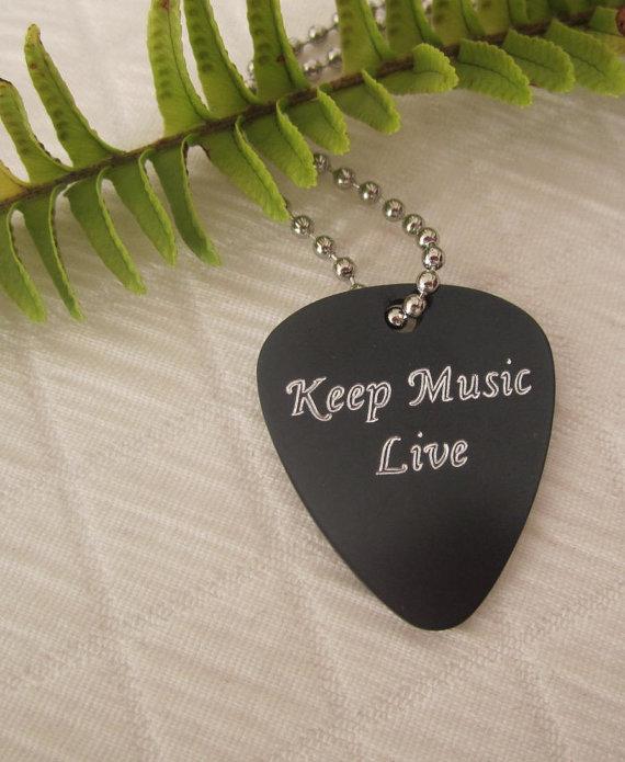 Guitar Pick Metal Necklace