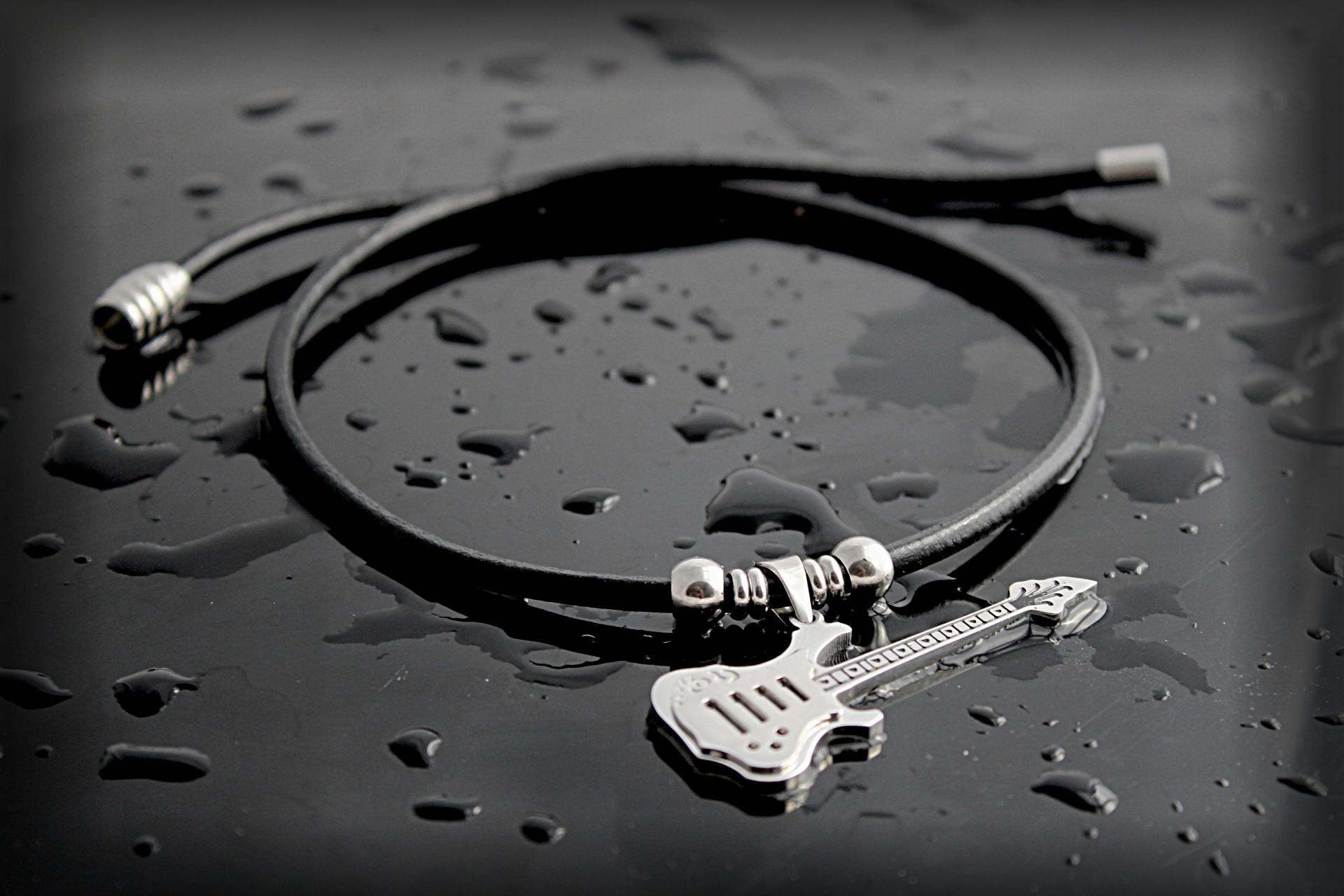 Leather & Steel Guitar Choker - Customisable!