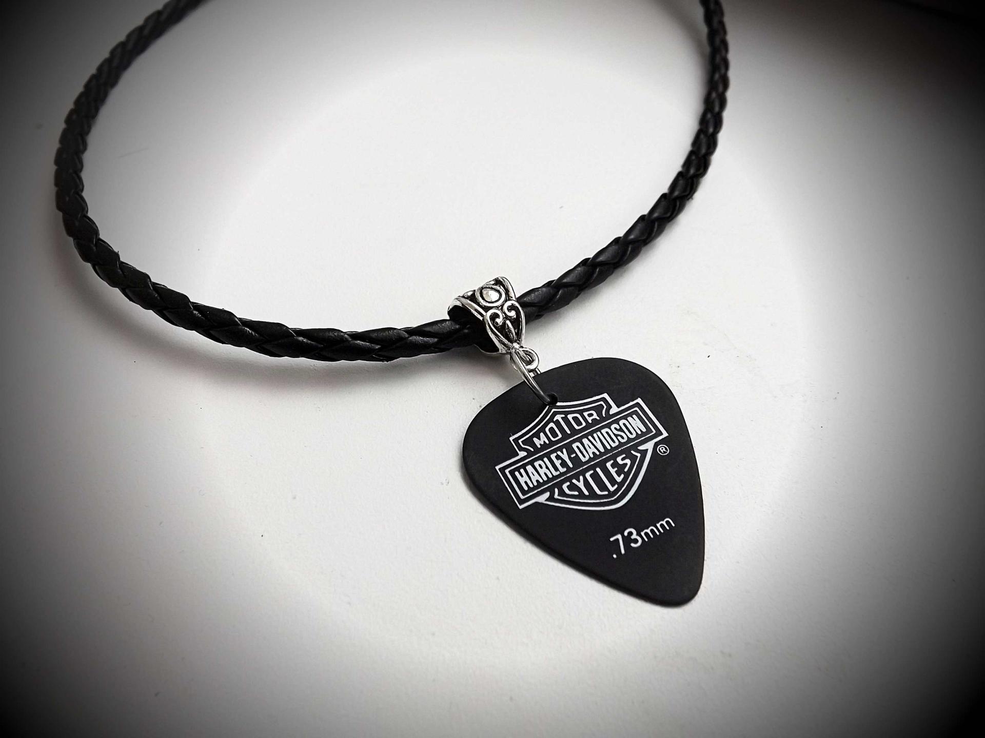 Motorbike Guitar Pick Choker Necklace - Customisable!