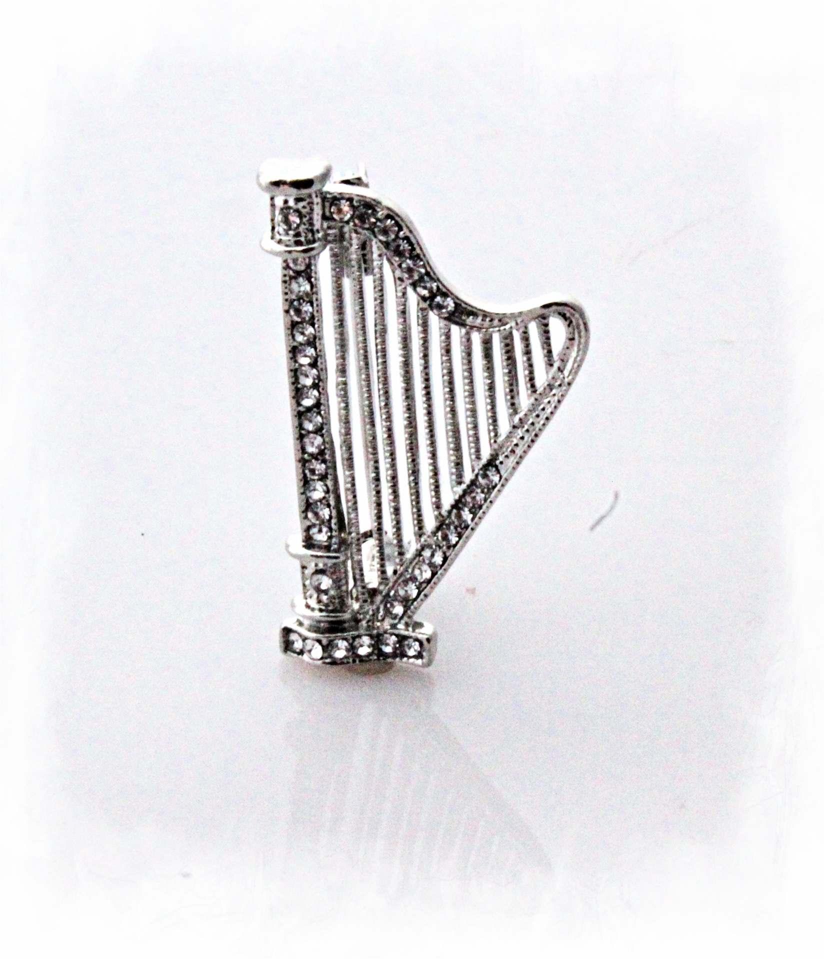 Harp Pin Brooch 