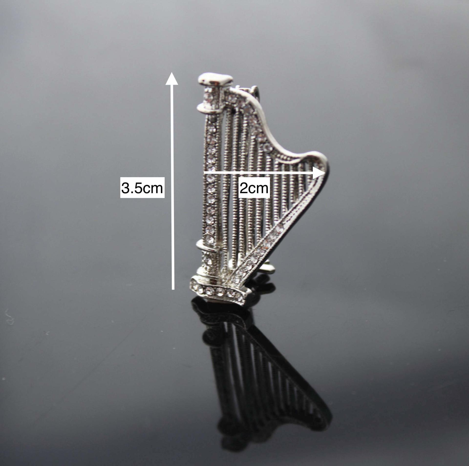 Harp Pin Brooch 