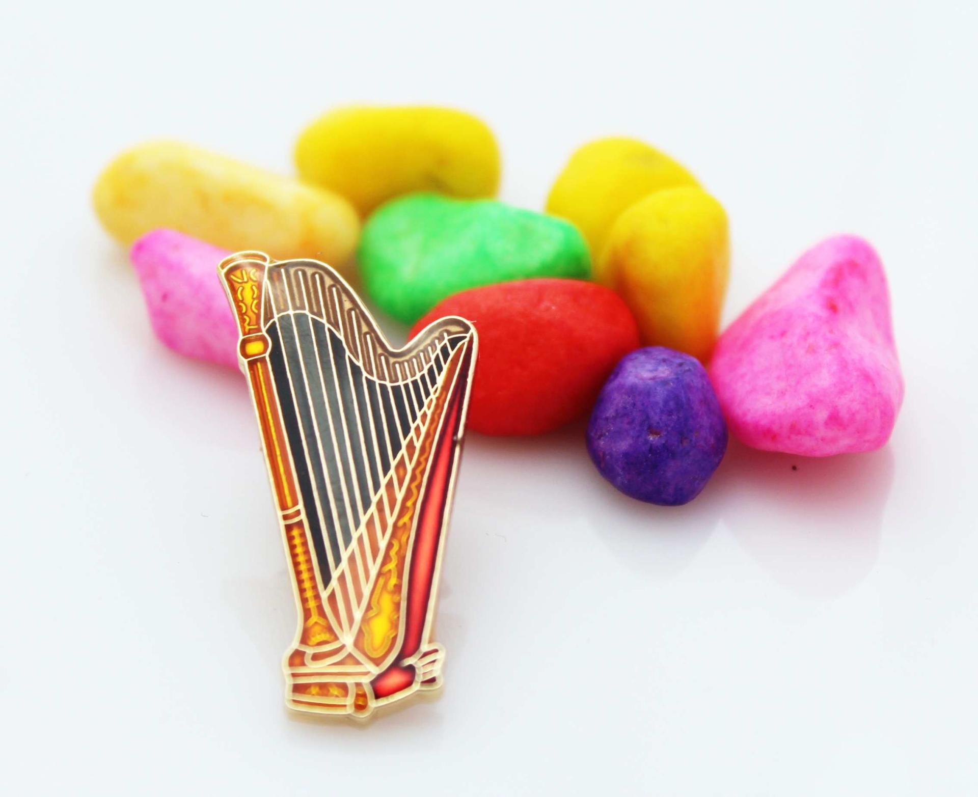 Harp Pin Badge