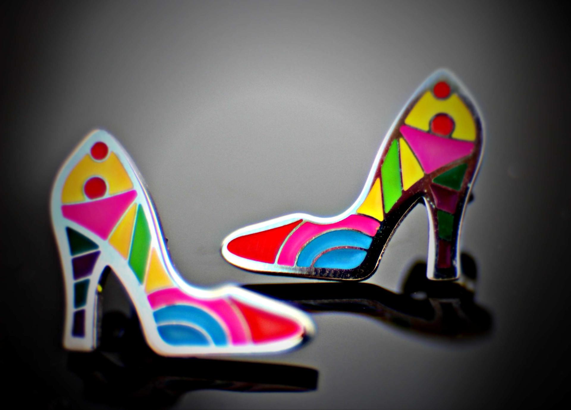 High Heel Colourful Shoe Earrings