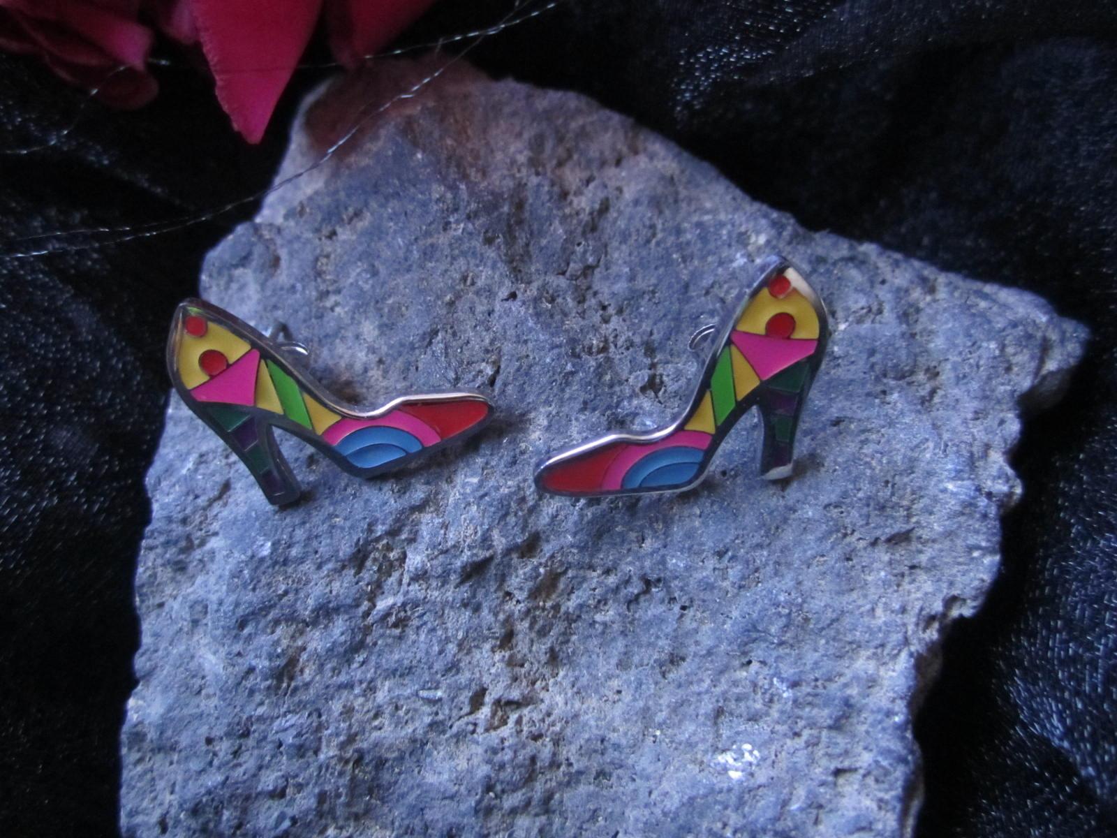 High Heel Colourful Shoe Earrings