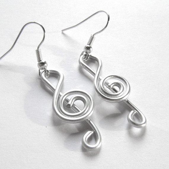 Music Note Drop Earrings