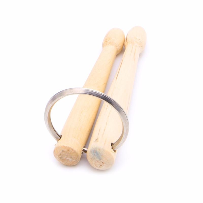 Drum Sticks Keychain/Keyring - Wooden Drumsticks