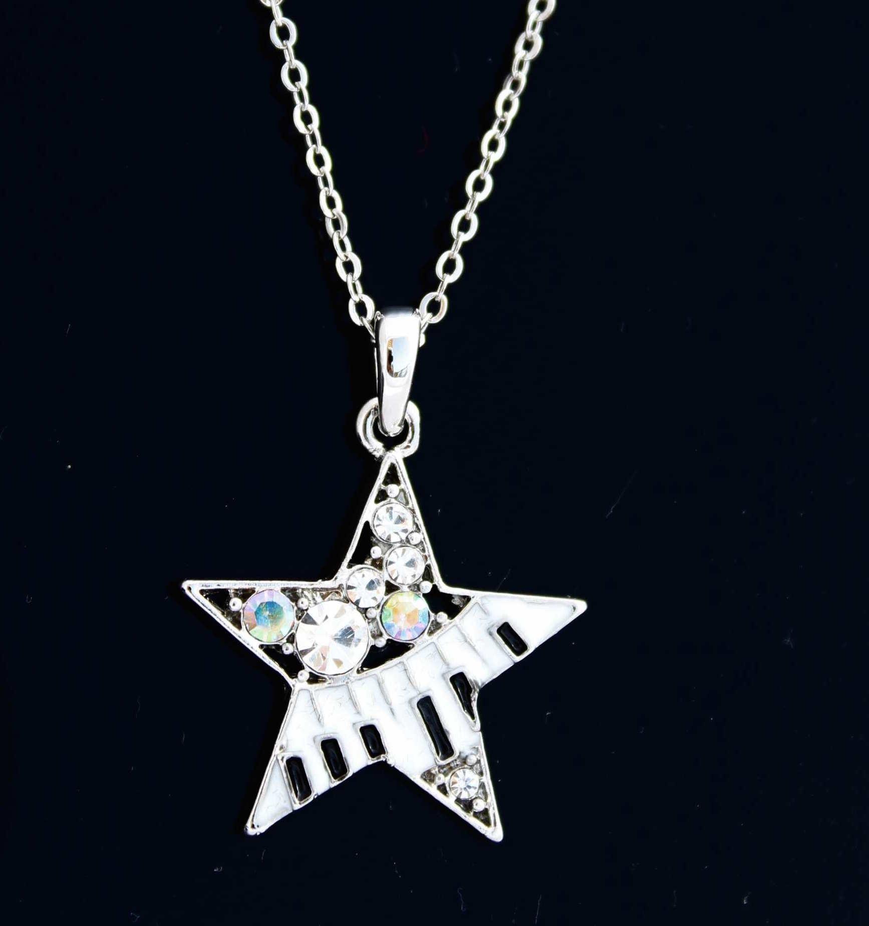 Keyboard & Star Music Necklace