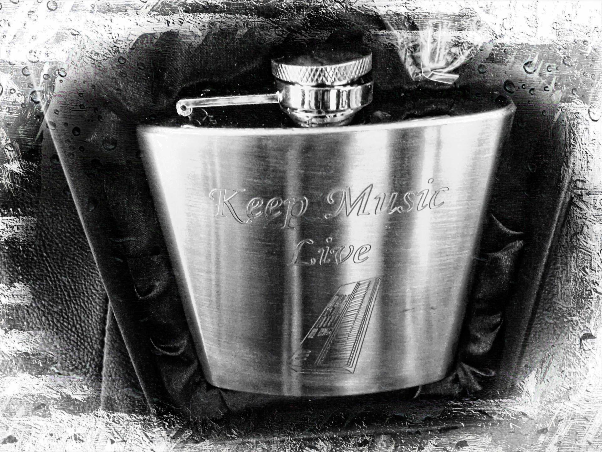 Hip Flasks With Musical Theme