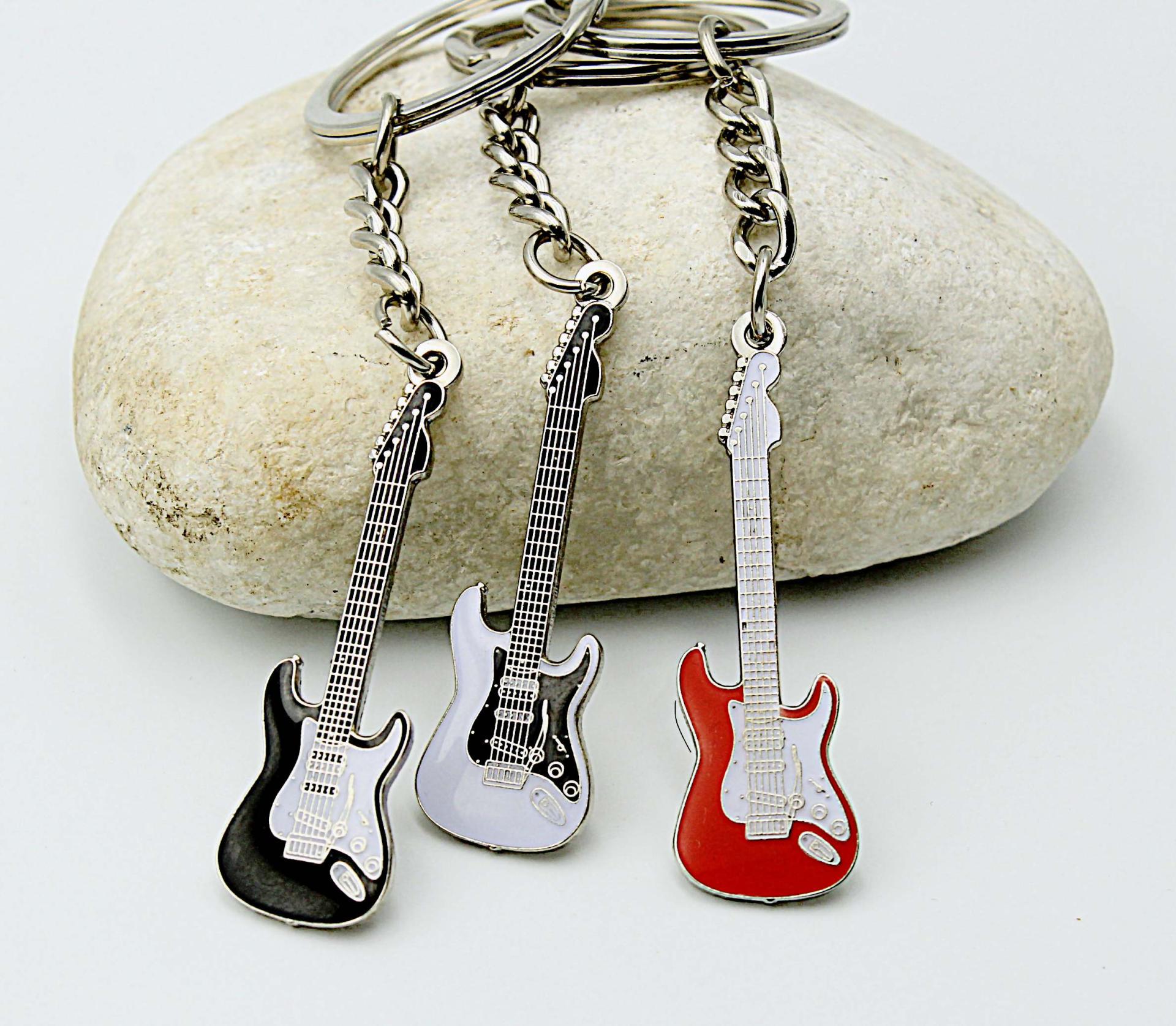 Mini Guitar Keychain Fender Stratocaster Style