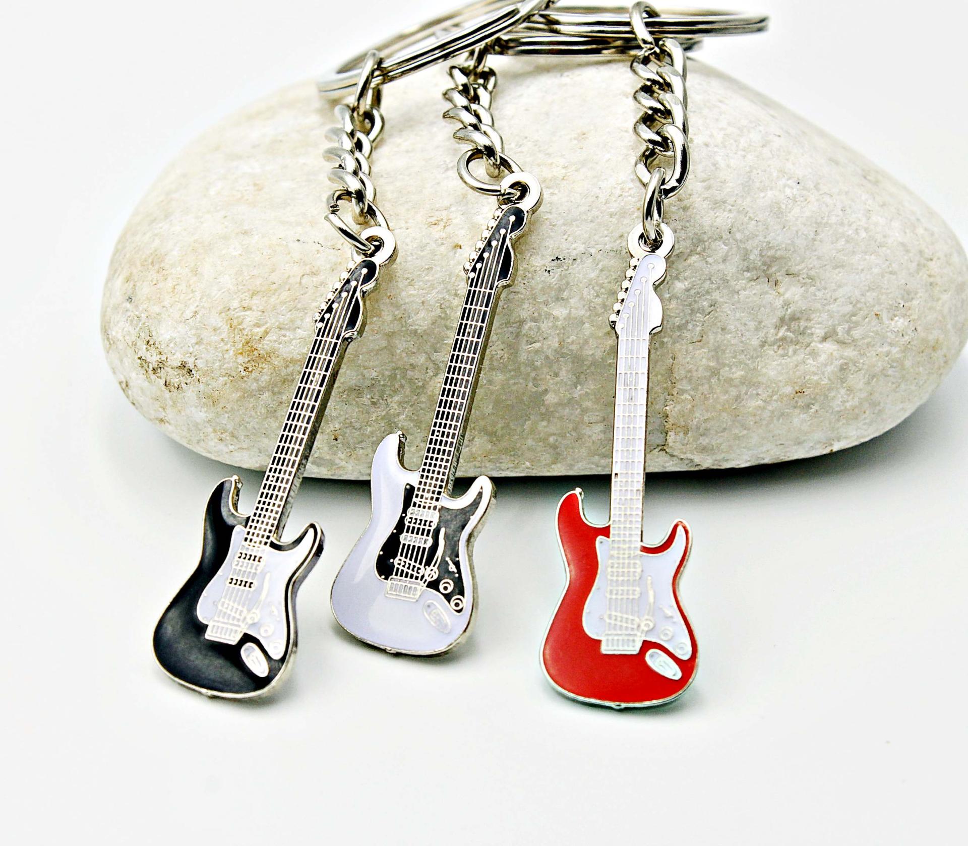 Mini Guitar Keychain Fender Stratocaster Style