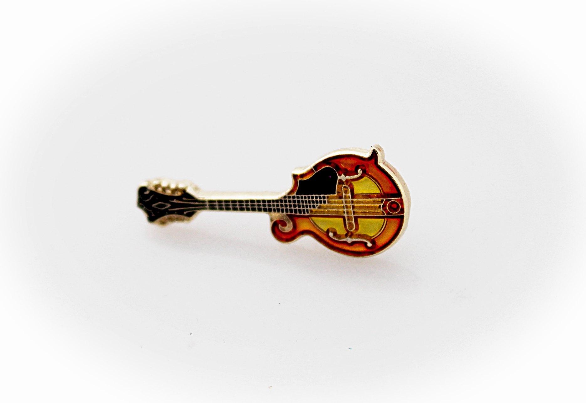 Mandolin Musical Instrument Pin Badge