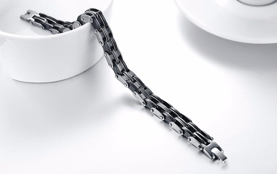 Mens Stainless Steel Link Chain Bracelet