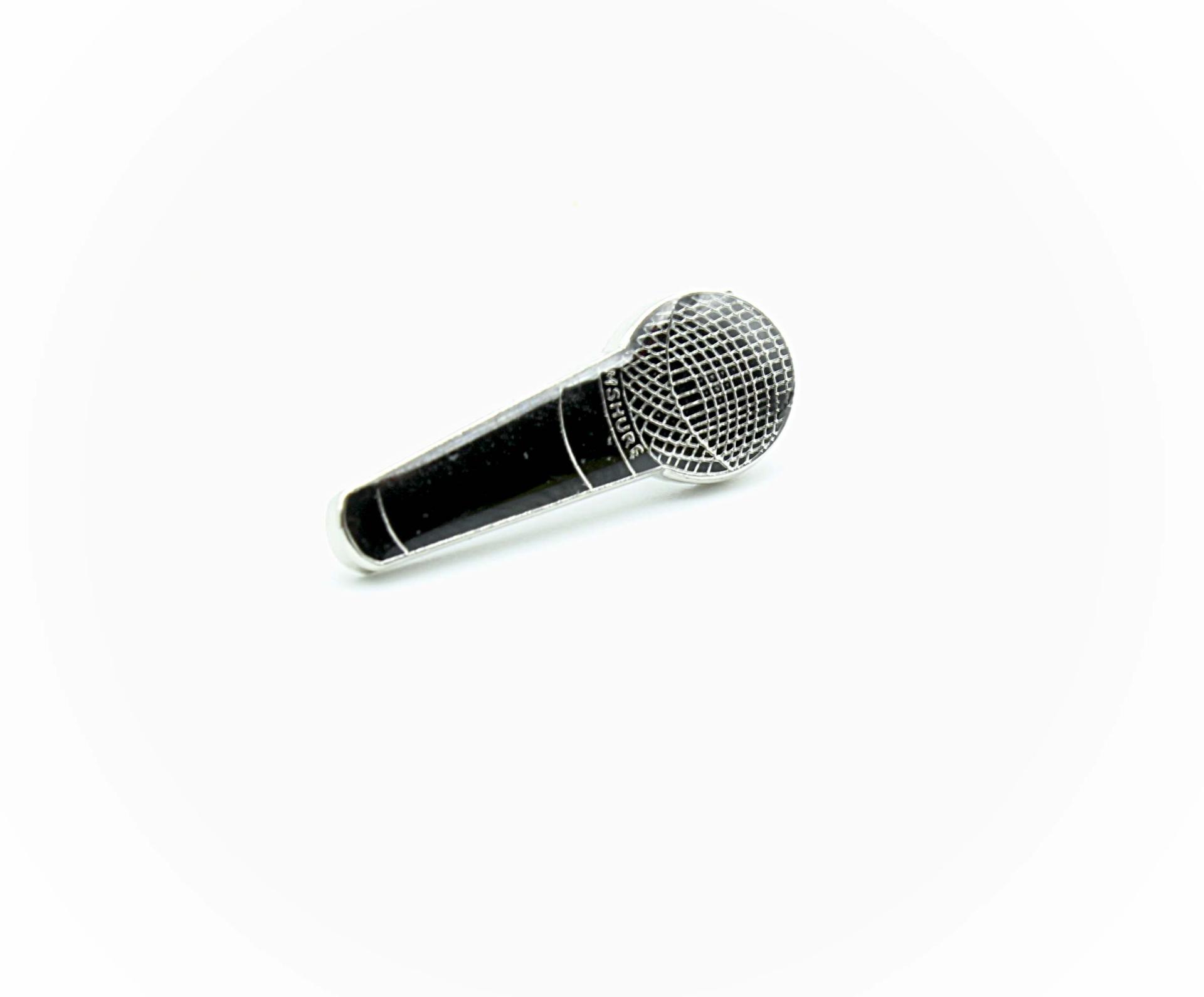 I agree Purchase Preconception Shure Microphone Style Mini Pin Badge | Music Jewellery Online