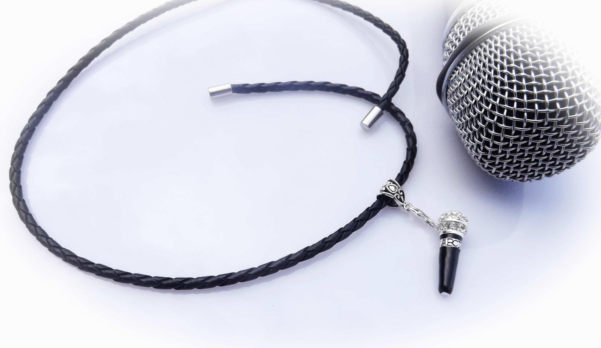 Microphone Choker Necklace "Slimline" style