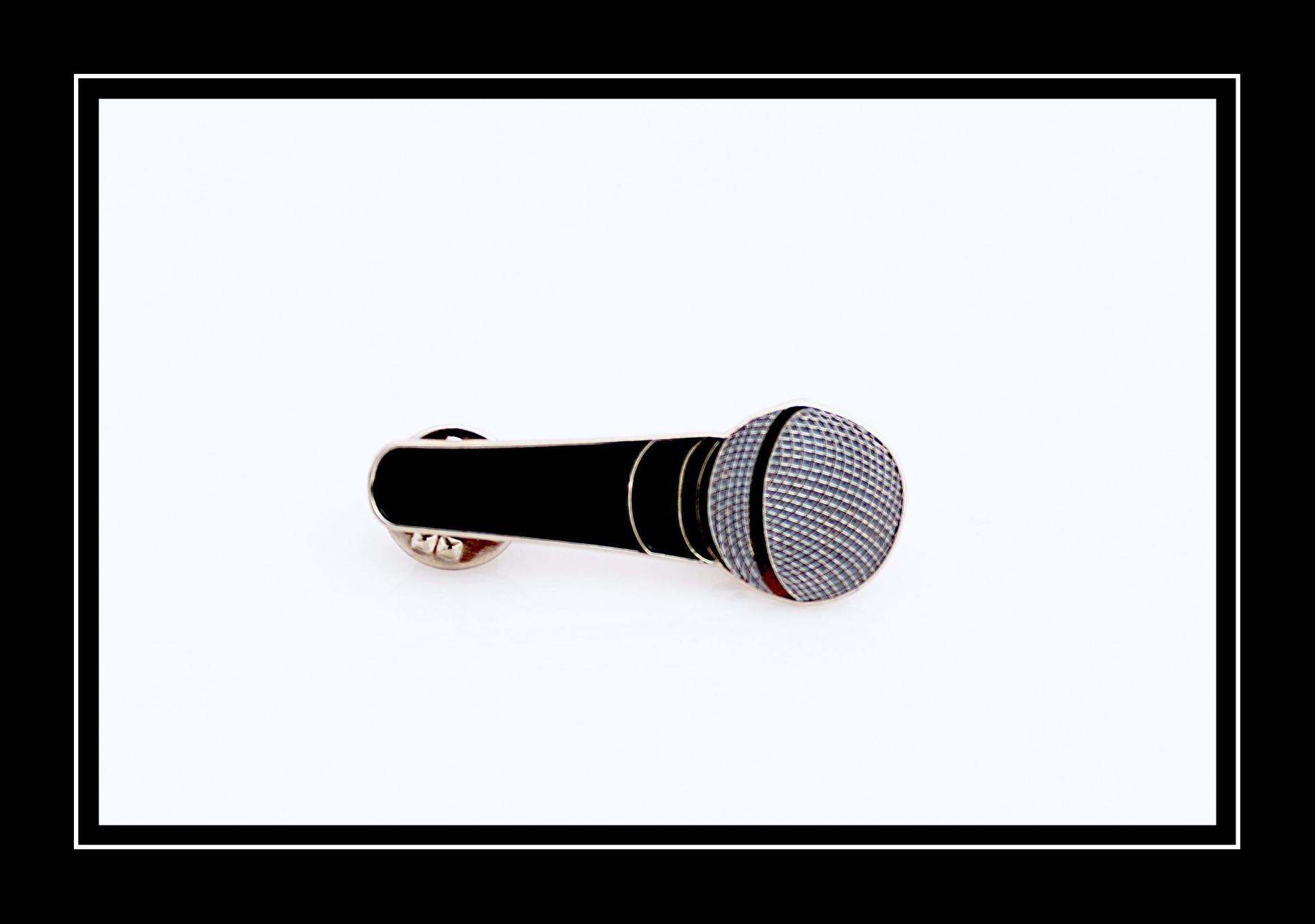 Microphone Pin Badge - Shure SM58 Style