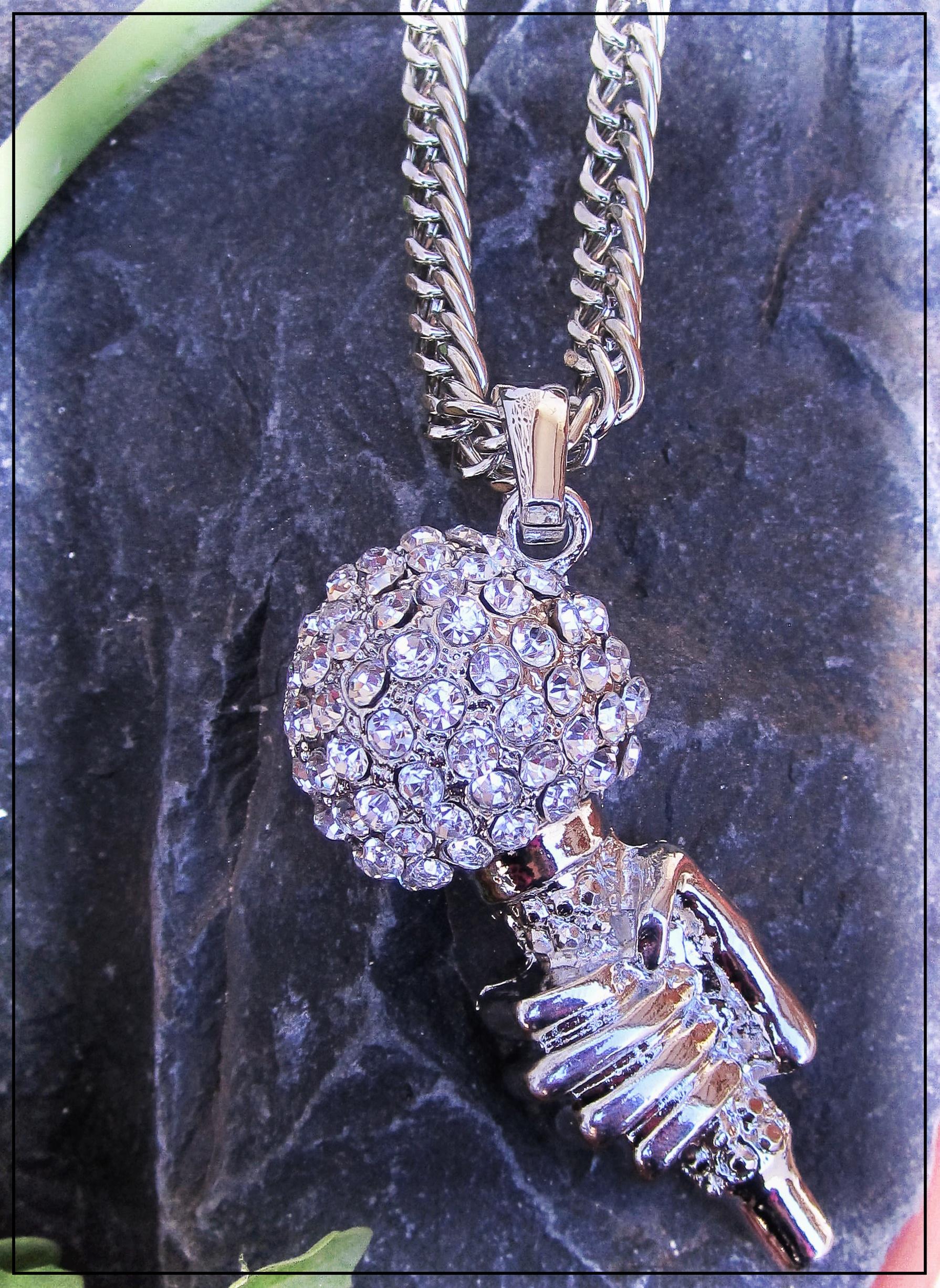 Microphone Necklace Hip Hop Style