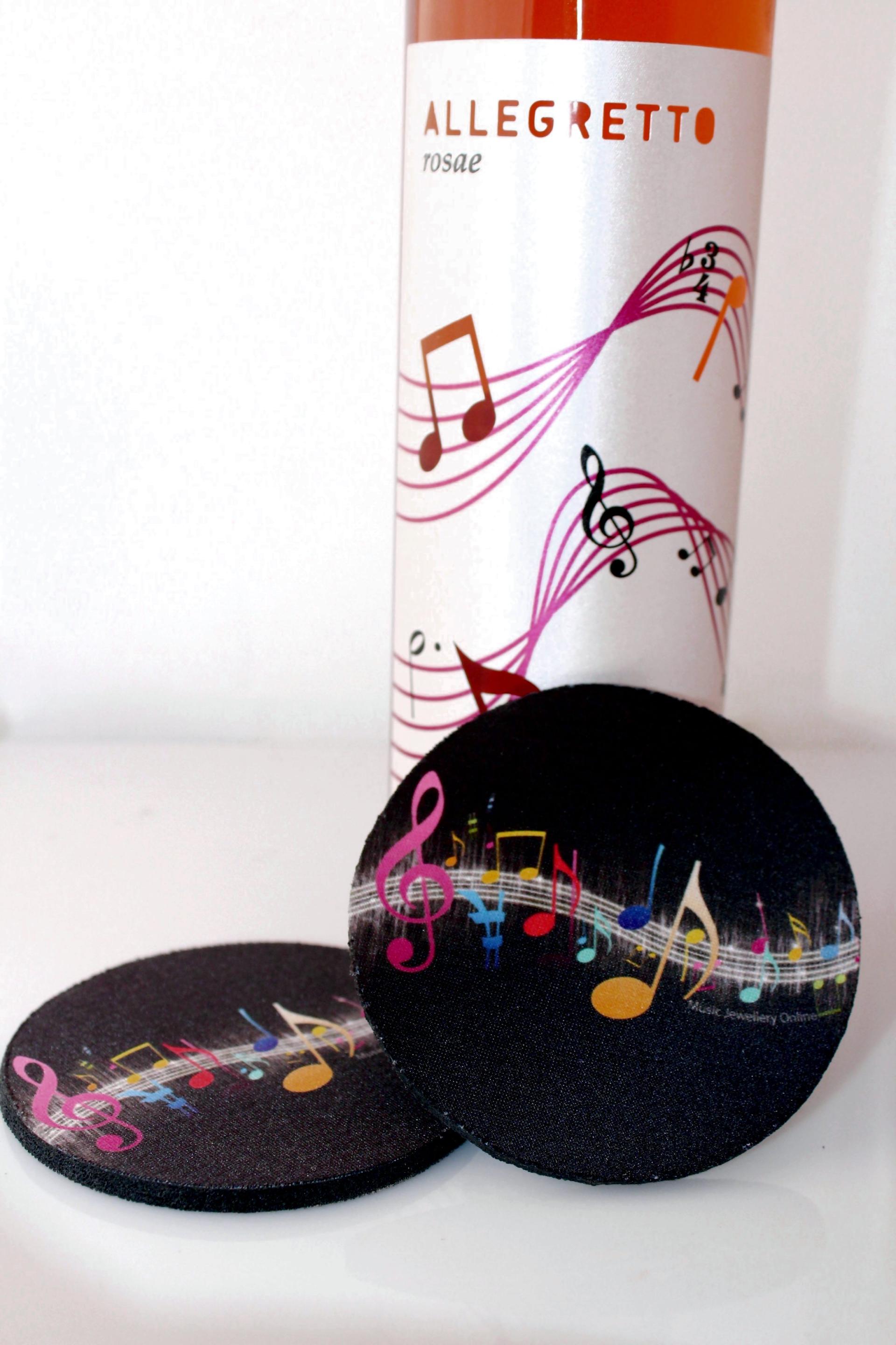 Music Coasters - Colourful Abstract Music Theme