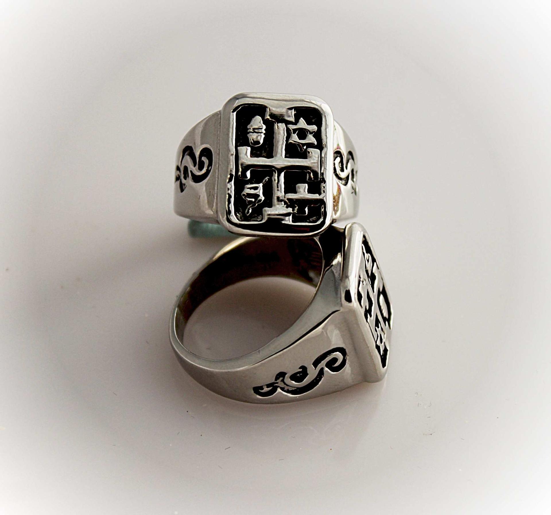 Music Note Biker Ring - Stainless Steel