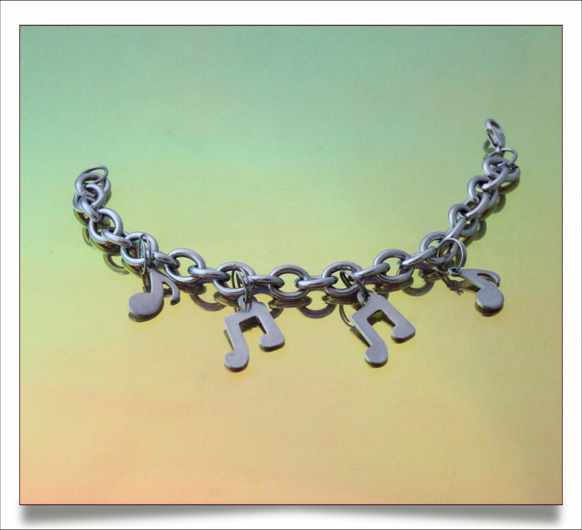 Music Note Link Chain Bracelet -