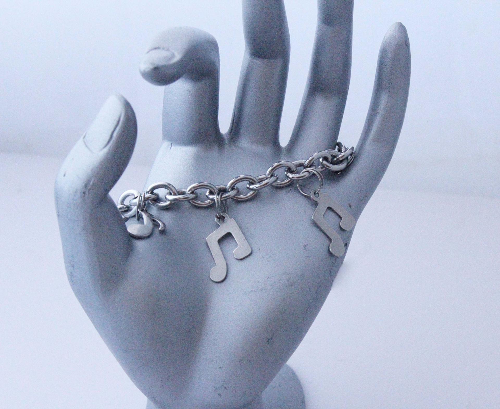 Music Note Link Chain Bracelet -