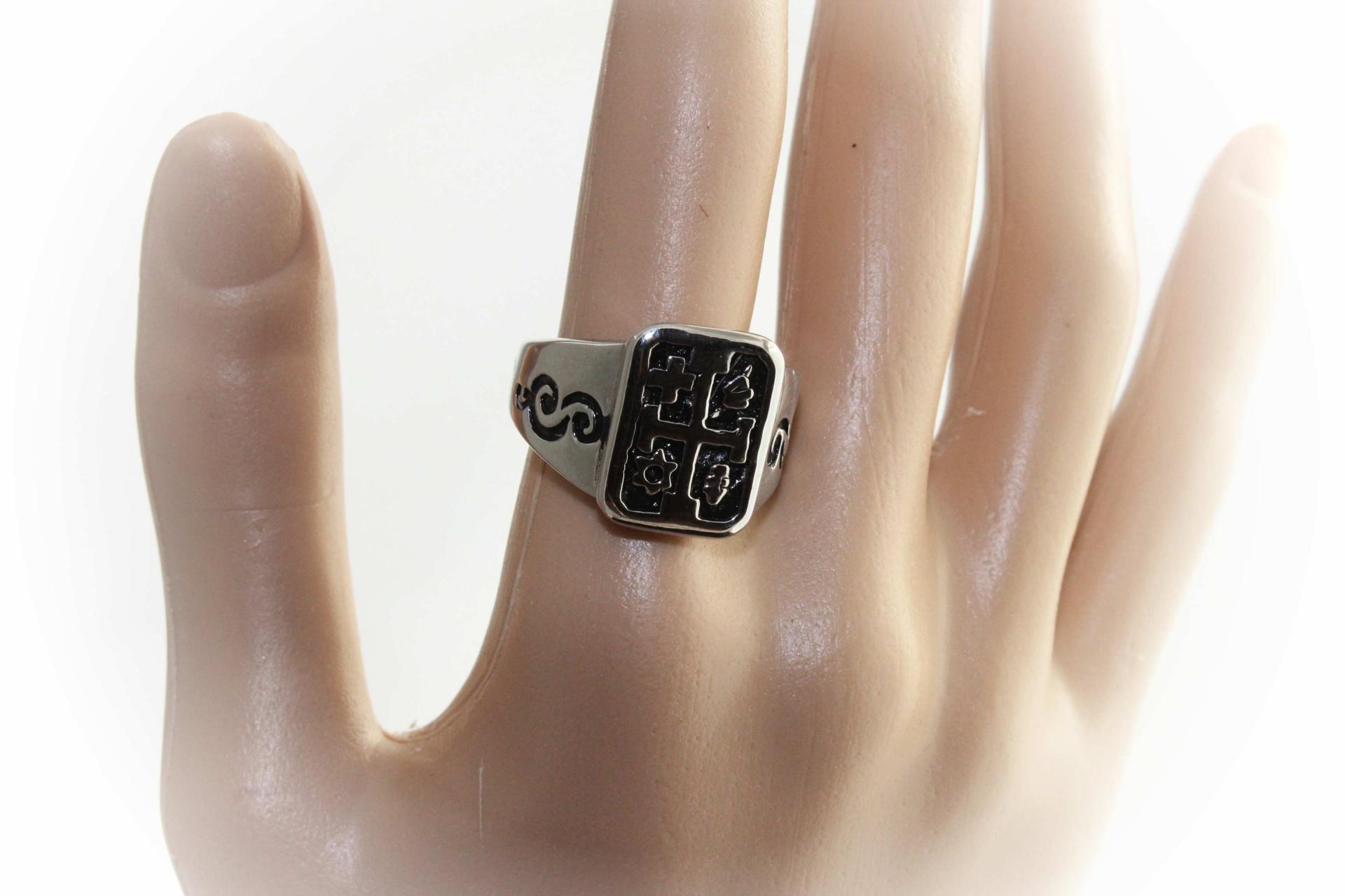 Music Note Biker Ring - Stainless Steel