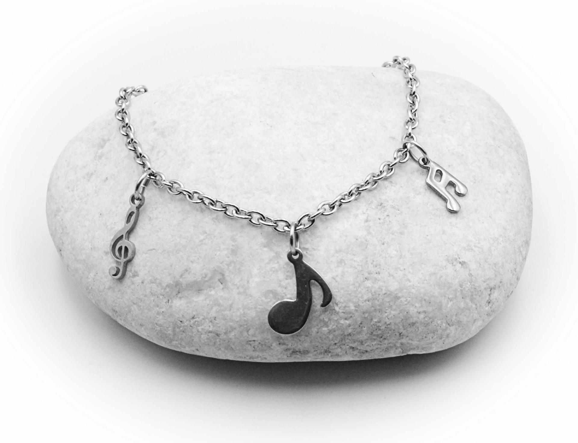 Music Note Link Chain Elegant Bracelet - Made To Size