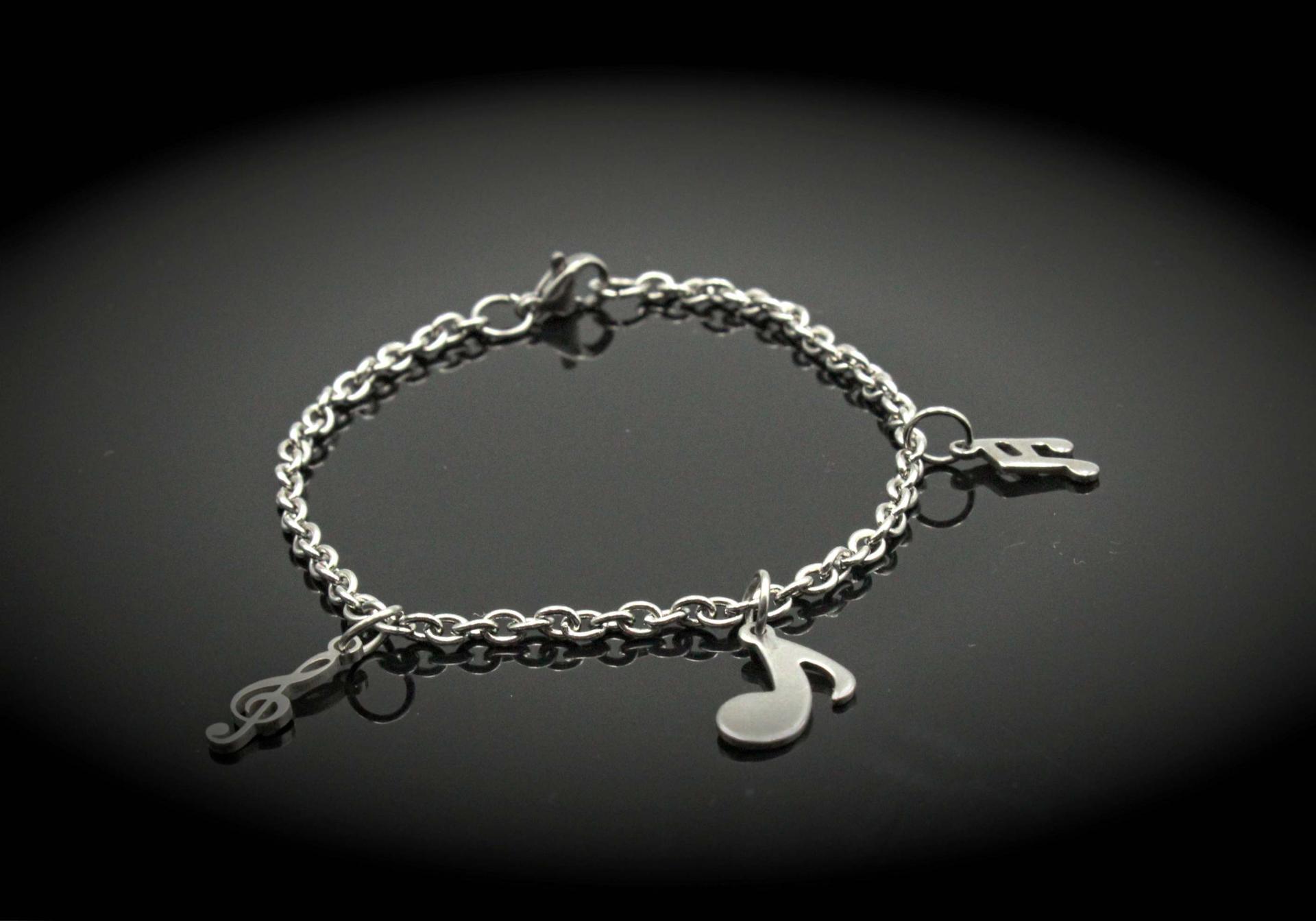 Music Note Link Chain Elegant Bracelet - Made To Size