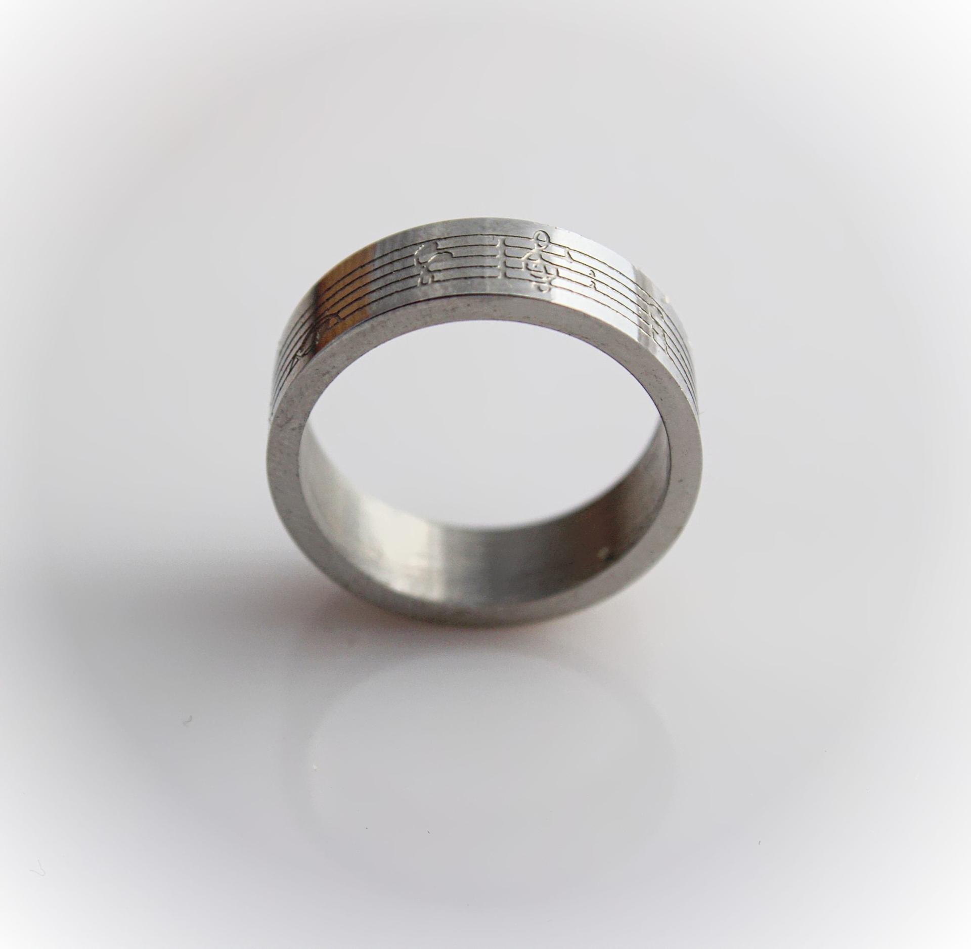 Stainless Steel Music Note Ring