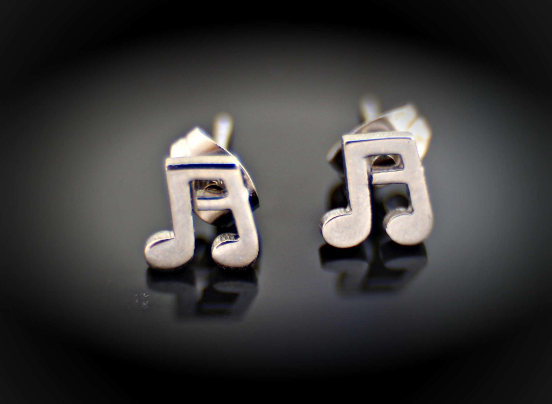 music note stud earrings