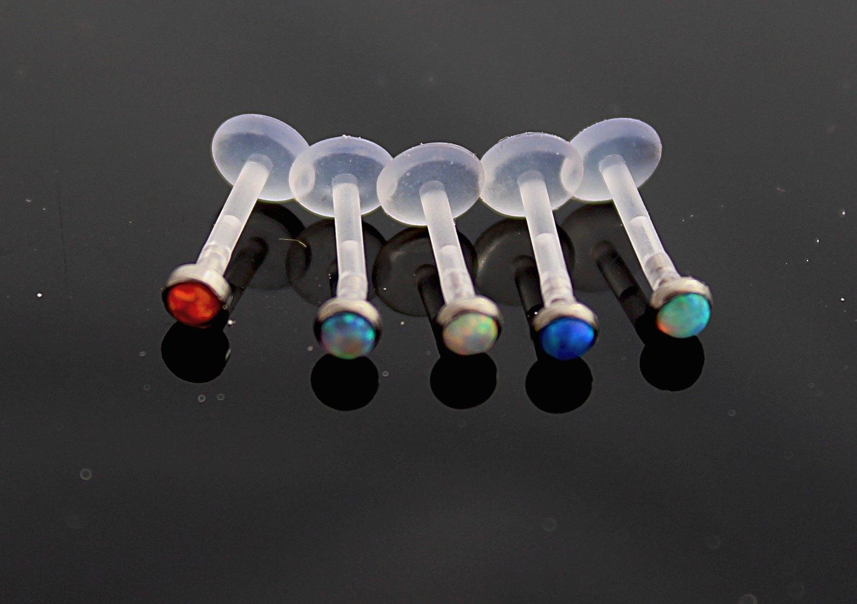 Opal Bioplast Flexible Labret Ear/Tragus/Monroe