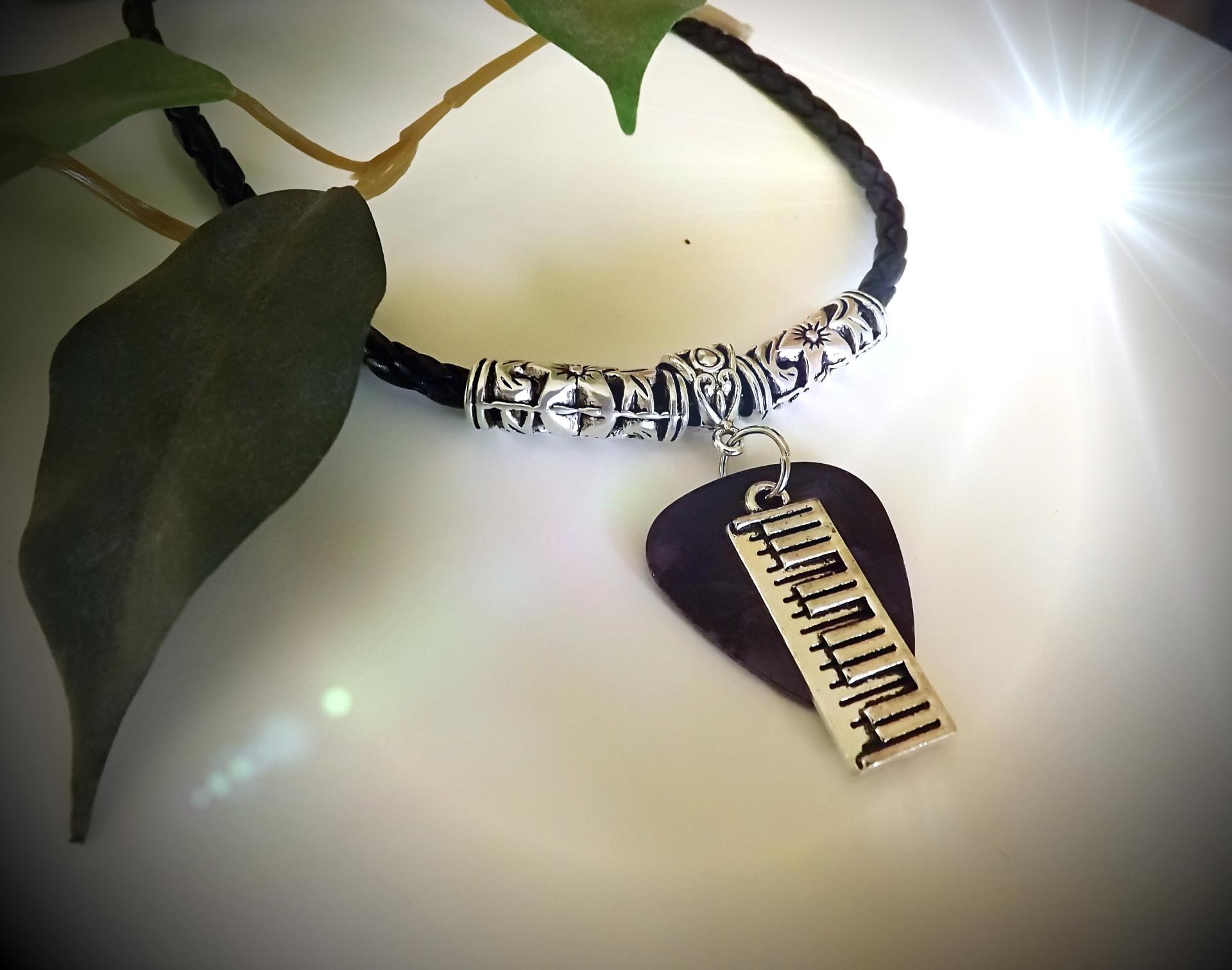 Piano Keyboard On Guitar Pick Choker