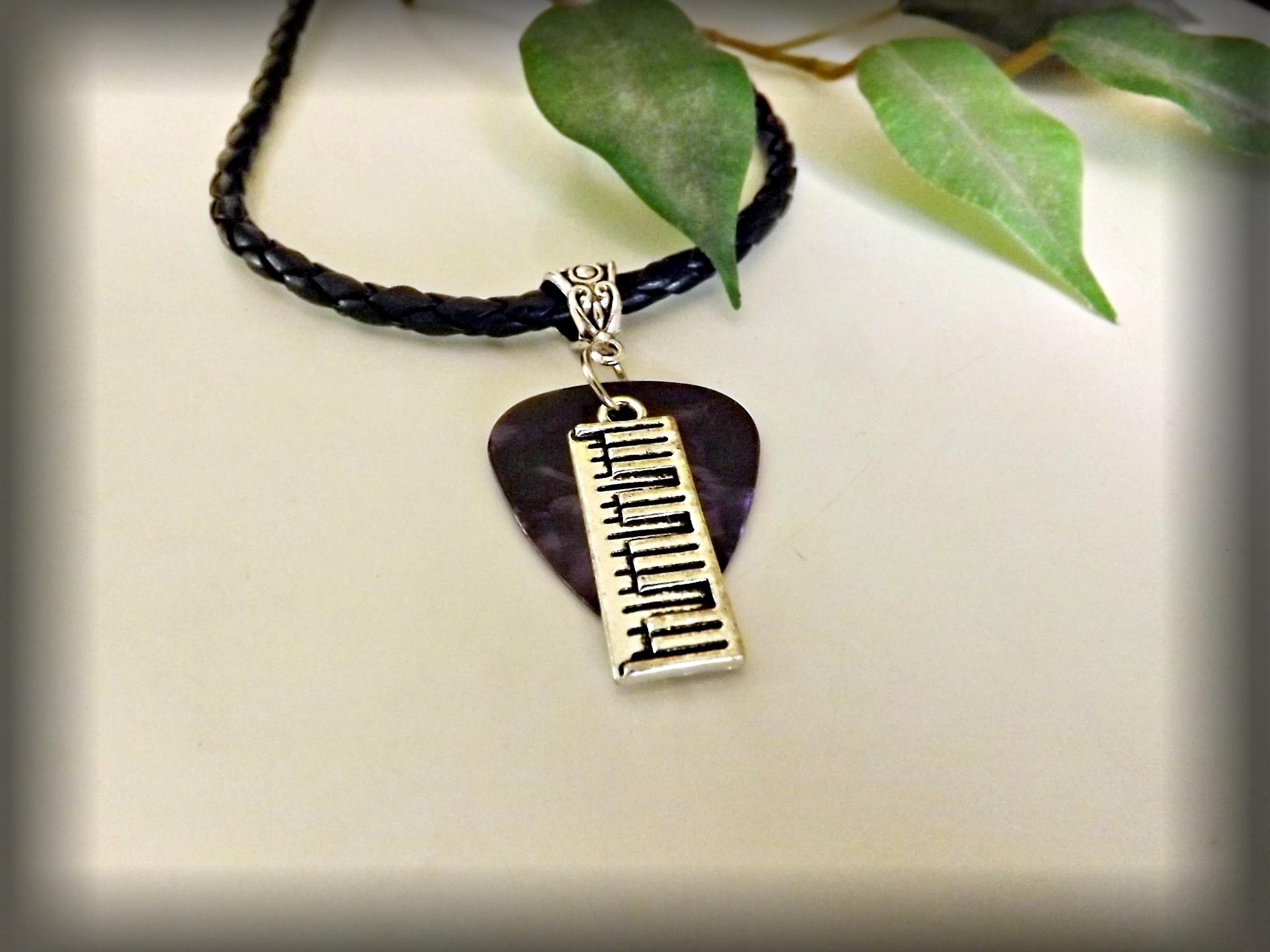 Piano Keyboard On Guitar Pick Choker